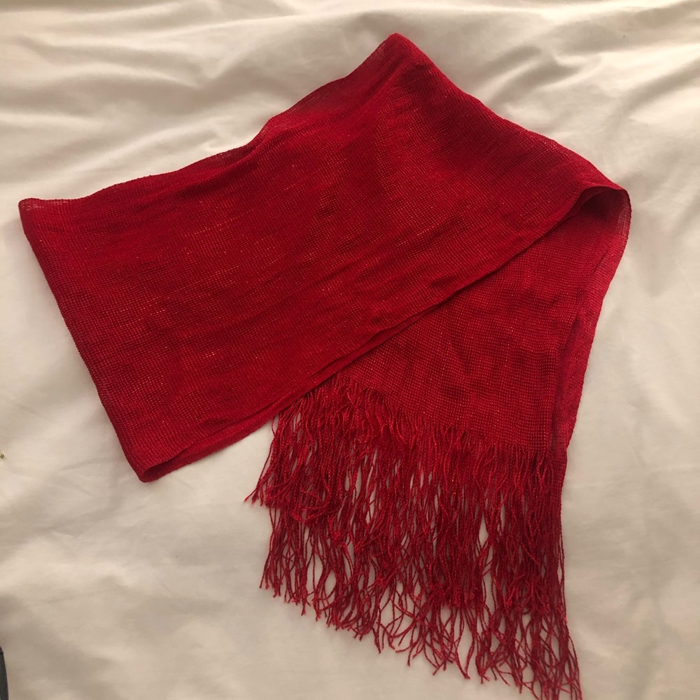 Express Red Sparkly Scarf